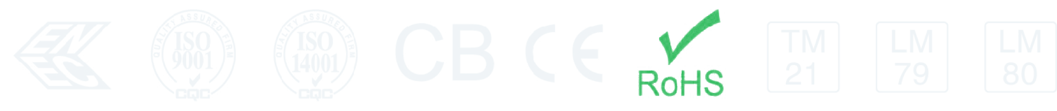 ENEC ISO CB CE RoHS certification marks